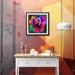 Broderie Diamant Rose Pétales Arc En Ciel 7 Broderie Diamant Rose Pétales Arc En Ciel -Atelier Broderie Diamant broderie diamant rose arc en ciel decor atelier broderie diamant