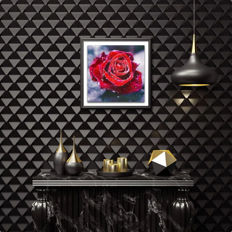 Broderie Diamant Rose Rouge 5 Broderie Diamant Rose Rouge – Image 3