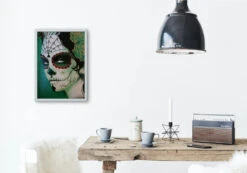 Broderie Diamant <br> Tête De Mort Maquillage -Atelier Broderie Diamant broderie diamant tete de mort maquillage decor atelier broderie diamant