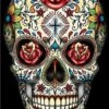 Broderie Diamant <br> Tête De Mort Mexicaine -Atelier Broderie Diamant broderie diamant tete de mort mexicaine atelier broderie diamant