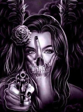 Broderie Diamant <br> Tête De Mort Tattoo 3 Broderie Diamant <br> Tête De Mort Tattoo