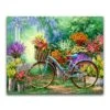 Broderie Diamant <br> Vélo Et Décor Fleuri -Atelier Broderie Diamant broderie diamant velo et decor fleuri atelier broderie diamant