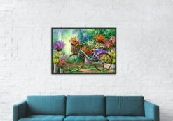 Broderie Diamant <br> Vélo Et Décor Fleuri -Atelier Broderie Diamant broderie diamant velo et decor fleuri decor atelier broderie diamant