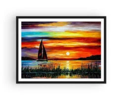 Atelier Broderie Diamant -Atelier Broderie Diamant broderie diamant voilier au crepuscule cadre atelier broderie diamant