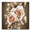 Broderie Diamant Roses Blanches