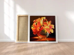 Broderie Diamant Fleur De Lys -Atelier Broderie Diamant smartmockups.com fr mockup square canvas on the floor NYcQLcVuE