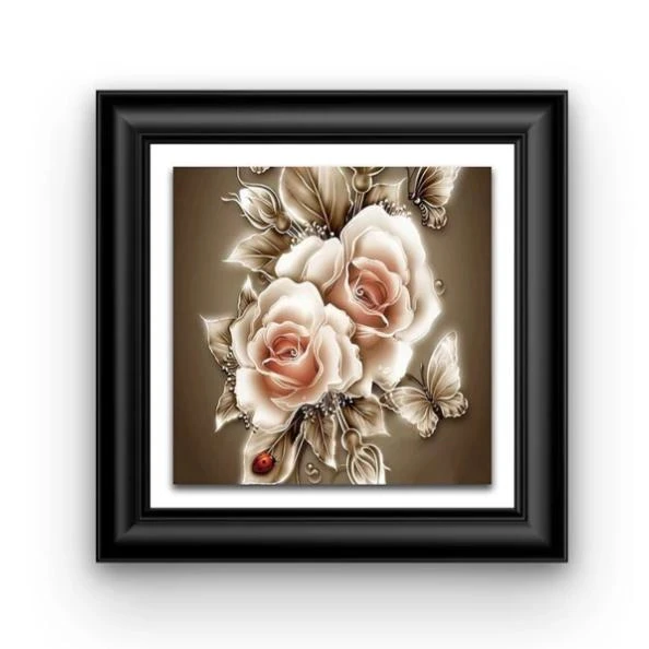 Broderie Diamant Roses Blanches – Image 2